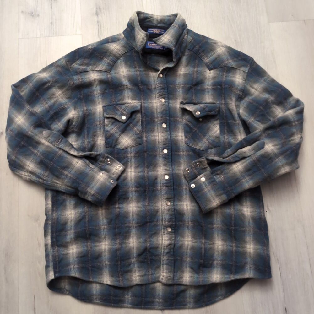Vintage Pendleton Pearl Snap High Grade Western Wear Mens XXL 100% Virgin Wool